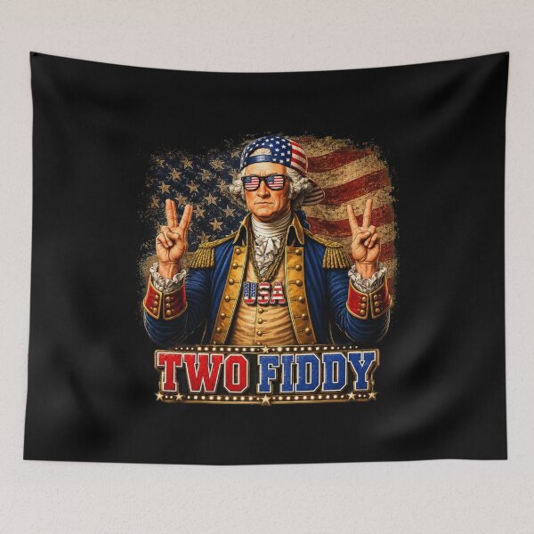 Item preview, Funny George Washington Middle Finger two fiddy designed and sold by MaskedTarget.