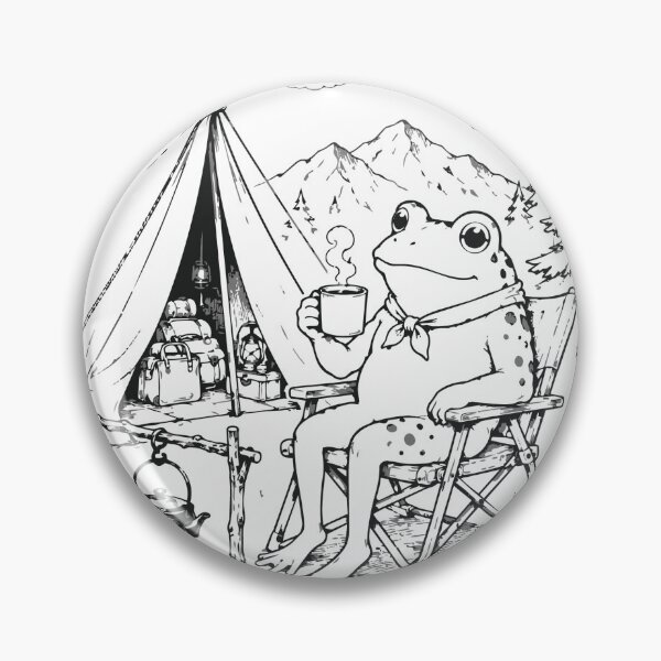 Item preview, Camping Frogs — Cute Outdoor Adventure Illustration Tee designed and sold by medicalkinoko.