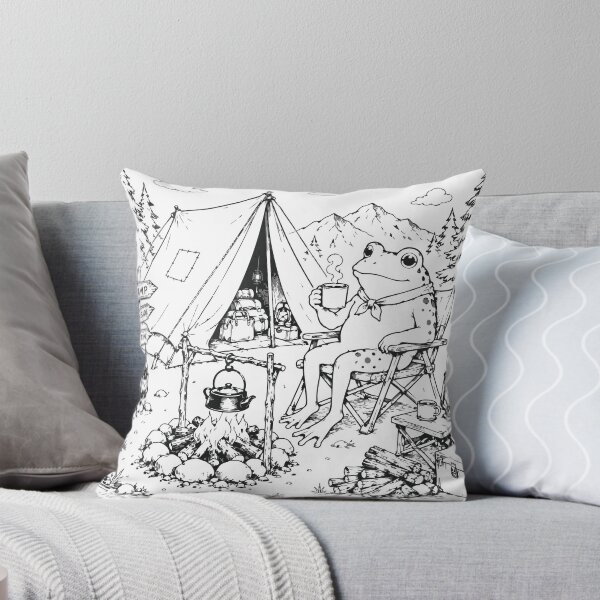 Item preview, Camping Frogs — Cute Outdoor Adventure Illustration Tee designed and sold by medicalkinoko.