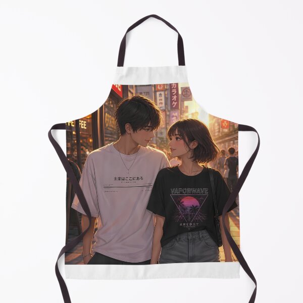 Item preview, Romantic Golden Hour Anime Couple in Tokyo Street designed and sold by Swizzy2vore.