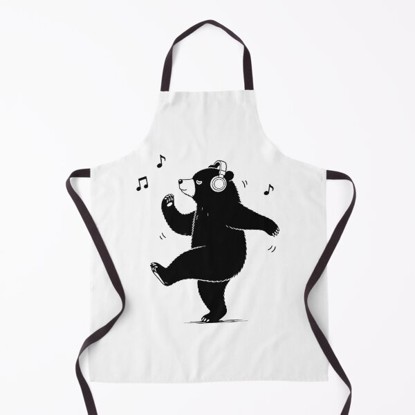 Item preview, Dancing Bear with Headphones — Music Lover Kawaii Art Tee designed and sold by medicalkinoko.