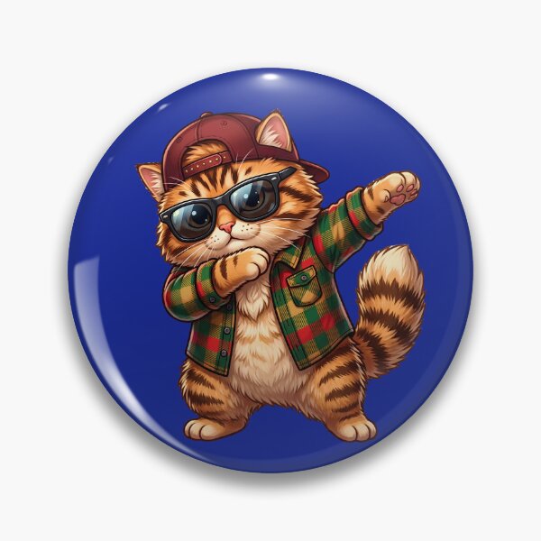 Item preview, Dabbing Cat in Sunglasses and Flannel designed and sold by digitalbob60.