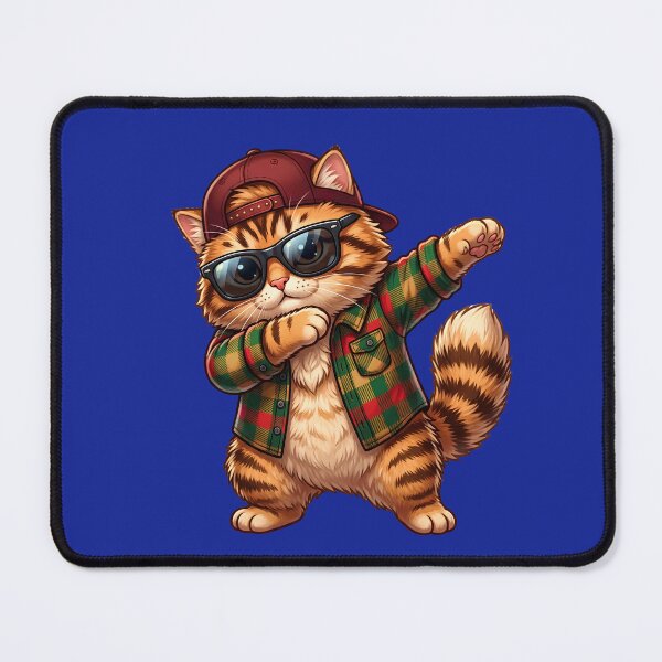 Item preview, Dabbing Cat in Sunglasses and Flannel designed and sold by digitalbob60.
