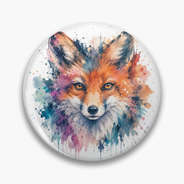 Item preview, Colorful Watercolor Fox Splash Art designed and sold by 0606PM.