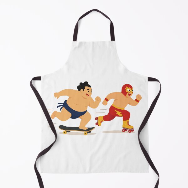 Item preview, Sumo vs Pro Wrestler on Skates — Wrestling Mashup Humor Tee designed and sold by medicalkinoko.