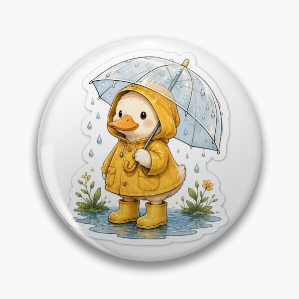 Item preview, Cute Duck in Yellow Raincoat designed and sold by Smoimi.