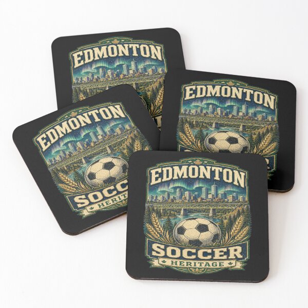 Item preview, Edmonton Soccer Heritage Retro Canada Shirt | Vintage Alberta Football Travel Design | Mountain Skyline Soccer Fan Gift designed and sold by Globalcitytees.