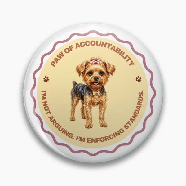Item preview, Paw of Accountability Badge designed and sold by MyYorkieLife.