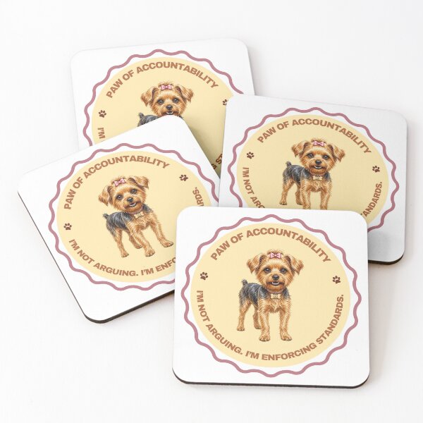 Item preview, Paw of Accountability Badge designed and sold by MyYorkieLife.