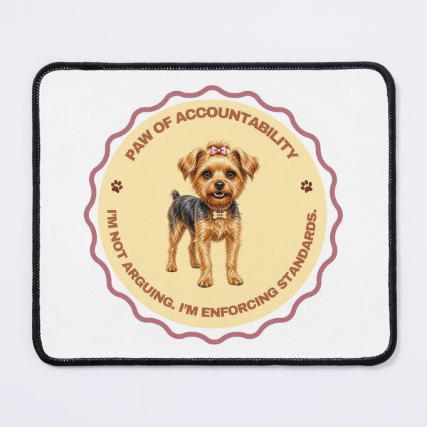 Item preview, Paw of Accountability Badge designed and sold by MyYorkieLife.
