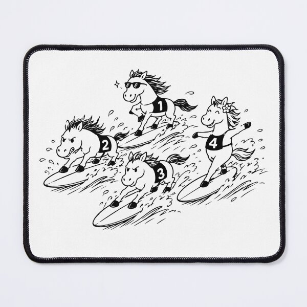 Item preview, Horse Surfing — Funny Animal Sport Humor Illustration Tee designed and sold by medicalkinoko.