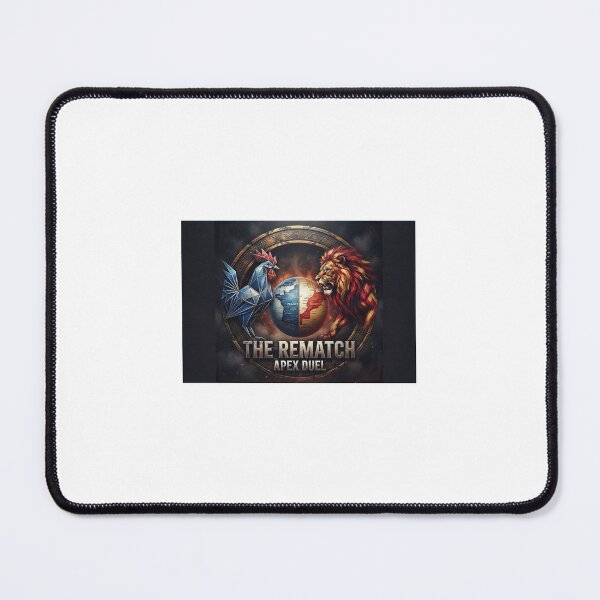 Item preview, France vs Morocco Rematch Apex Duel Rooster Lion Art July 10 designed and sold by VikrantCreative.