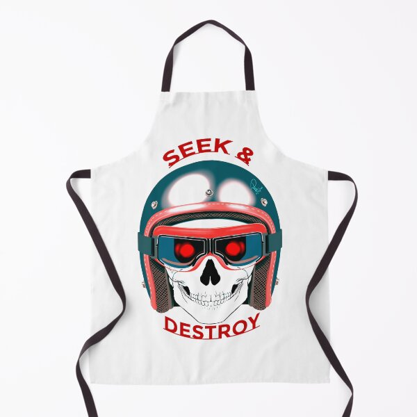 Item preview, Seek and Destroy Silver Helmet Skull Graphic designed and sold by Rhapsodic1290.