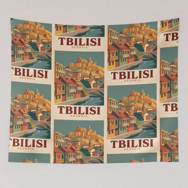 Item preview, Tbilisi Georgia Vintage Travel Illustration Art designed and sold by Atlas Poster Co..