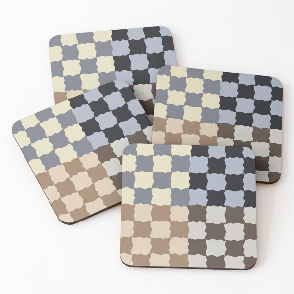 Item preview, Retro Wavy Checkerboard Pattern Midnight Luxury Abstract Grid designed and sold by nineFlorals.