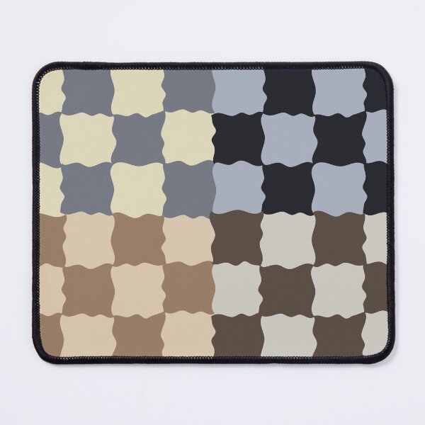 Item preview, Retro Wavy Checkerboard Pattern Midnight Luxury Abstract Grid designed and sold by nineFlorals.
