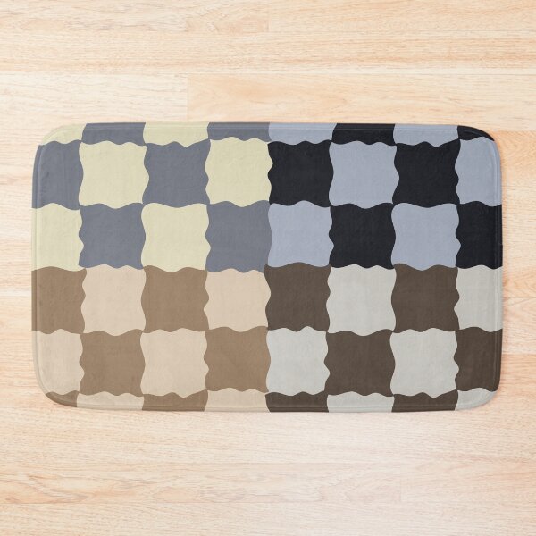 Item preview, Retro Wavy Checkerboard Pattern Midnight Luxury Abstract Grid designed and sold by nineFlorals.