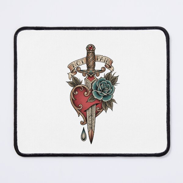 Item preview, Heart with a dagger - Not Pain designed and sold by Mario-Mora-Art.