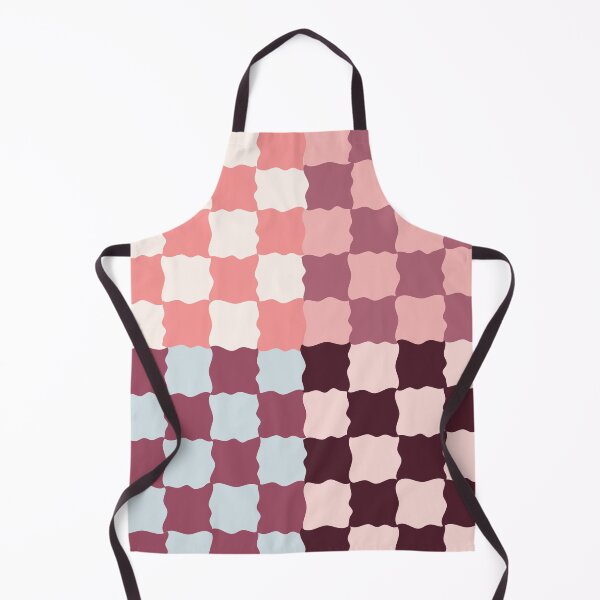 Item preview, Retro Wavy Checkerboard Pattern Berry Parfait Abstract Grid designed and sold by nineFlorals.