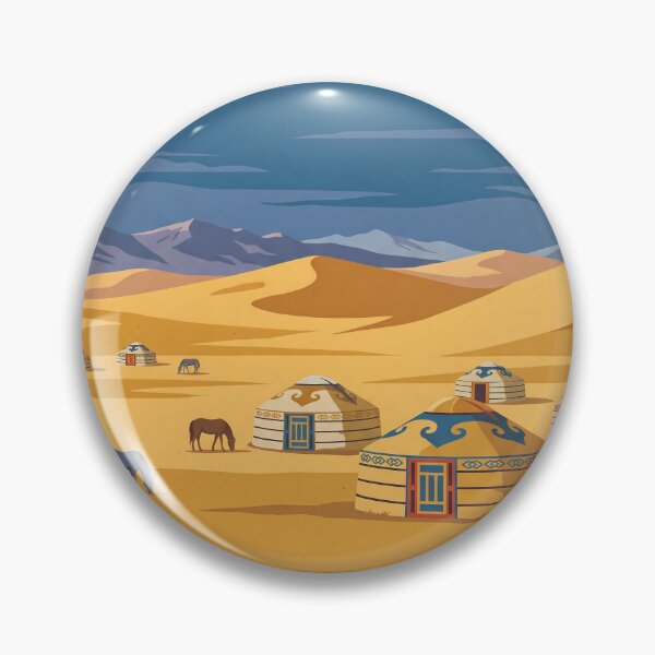 Item preview, Gobi Desert Mongolia Vintage Travel Illustration Art designed and sold by Atlas Poster Co..
