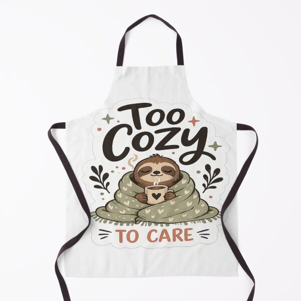 Item preview, Too Cozy To Care Sticker designed and sold by Genzfirevibes.