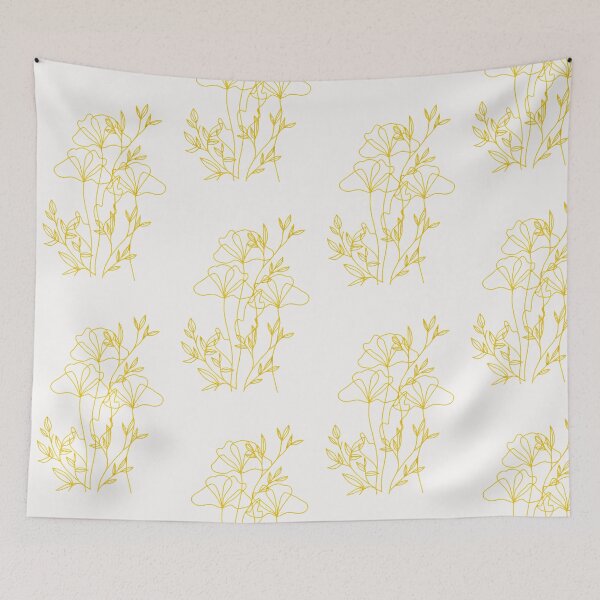 Item preview, Elegant Gold Botanical Line Art – Minimalist Transparent Floral Illustration designed and sold by EdgeSphere.
