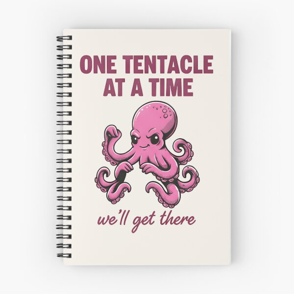 Item preview, One Tentacle at a Time Octopus T-Shirt & Sticker – Cute Motivational Ocean Graphic Tee designed and sold by ZyxDes.