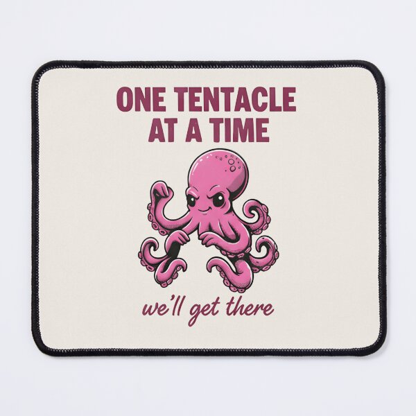 Item preview, One Tentacle at a Time Octopus T-Shirt & Sticker – Cute Motivational Ocean Graphic Tee designed and sold by ZyxDes.