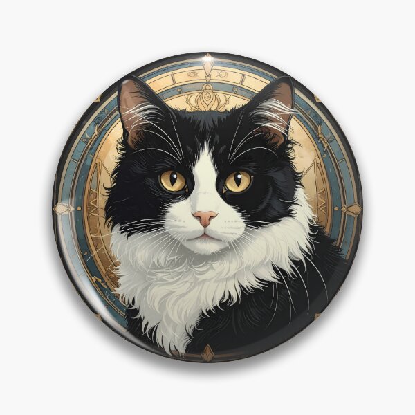 Item preview, Klimt Cat in Black and Gold Frame designed and sold by Vicky Brago-Mitchell®.