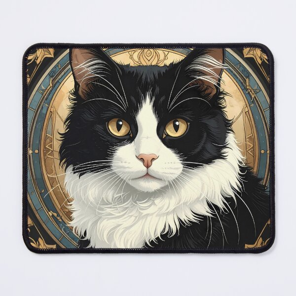 Item preview, Klimt Cat in Black and Gold Frame designed and sold by Vicky Brago-Mitchell®.