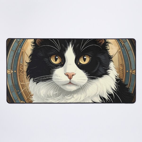 Item preview, Klimt Cat in Black and Gold Frame designed and sold by Vicky Brago-Mitchell®.