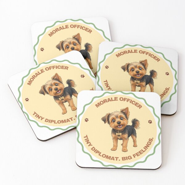 Item preview, Morale Officer Yorkie Badge designed and sold by MyYorkieLife.