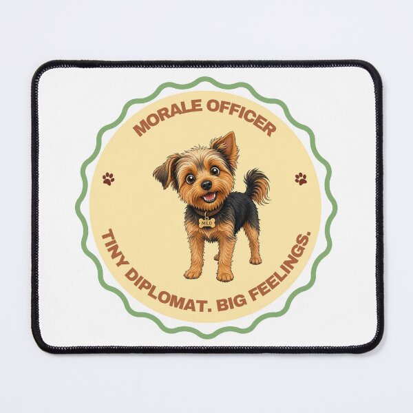 Item preview, Morale Officer Yorkie Badge designed and sold by MyYorkieLife.