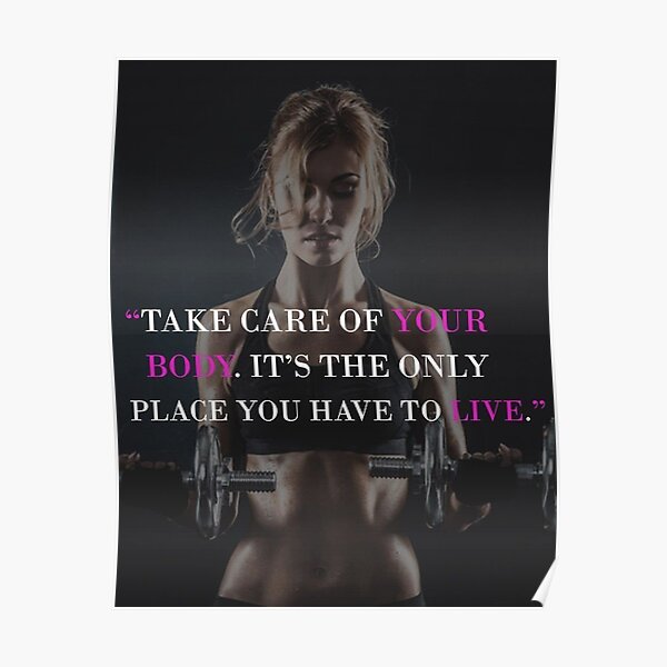 Citation inspirante de musculation Poster