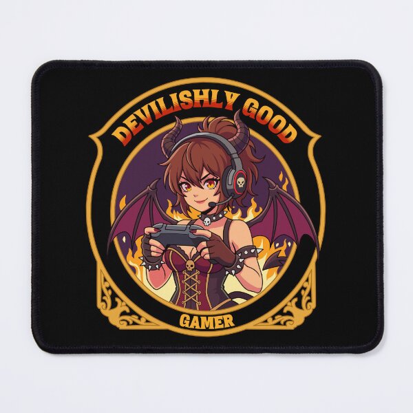 Item preview, Devilishly Good Gamer Anime Demon Girl designed and sold by JoRealm.