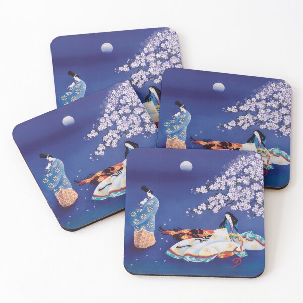 Item preview, Classical Japanese Romance Moonlit Cherry Blossom Night designed and sold by OsakaYumeWorks.