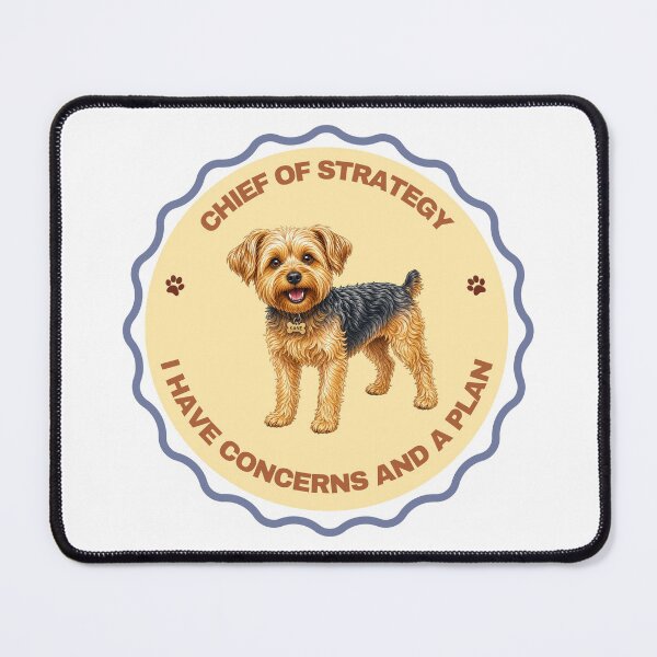 Item preview, Chief of Strategy Yorkie Badge designed and sold by MyYorkieLife.