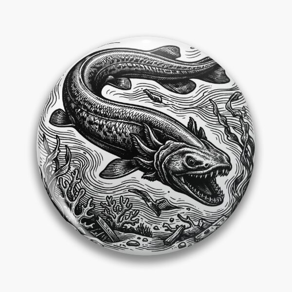 Item preview, Vintage Woodcut Frilled Shark Illustration designed and sold by DuckOddity.
