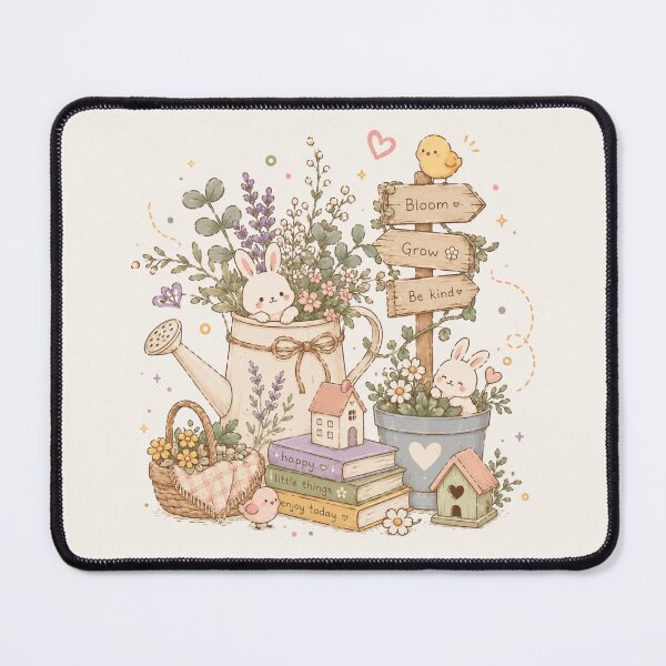 Item preview, Cute Bunny Garden Bloom Grow Be Kind Art designed and sold by 0606PM.