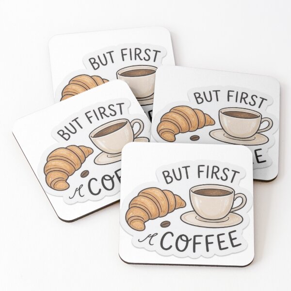 Item preview, But First Coffee Sticker | Cute Coffee Lover Aesthetic designed and sold by Khatumeye.