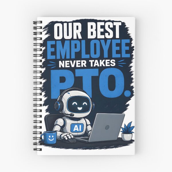 Item preview, Our Best Employee Never Takes PTO | Funny AI Robot Office Humor | Developer & Tech Graphic T-Shirt designed and sold by Velaro Pro.
