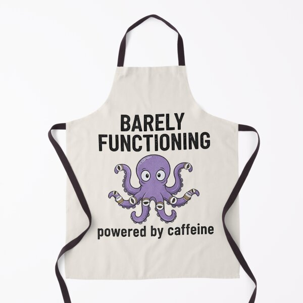 Item preview, Barely Functioning Octopus T-Shirt & Sticker – Funny Coffee Lover Meme designed and sold by ZyxDes.