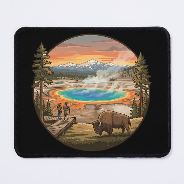 Item preview, Yellowstone Golden Sunset Vintage National Park Travel designed and sold by KristenosNehk.