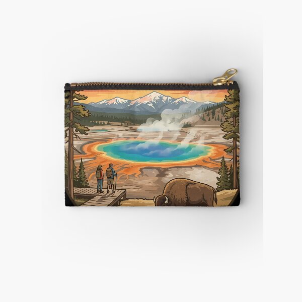 Item preview, Yellowstone Golden Sunset Vintage National Park Travel  designed and sold by KristenosNehk.