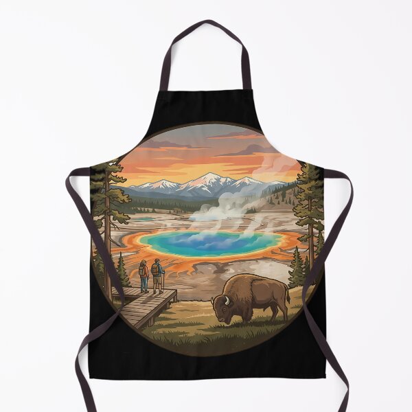 Item preview, Yellowstone Golden Sunset Vintage National Park Travel designed and sold by KristenosNehk.
