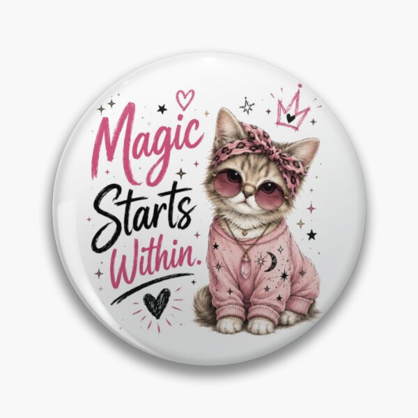 Item preview, Magic Starts Within – Whimsical Cat Fashion Art designed and sold by Dogandesighn.