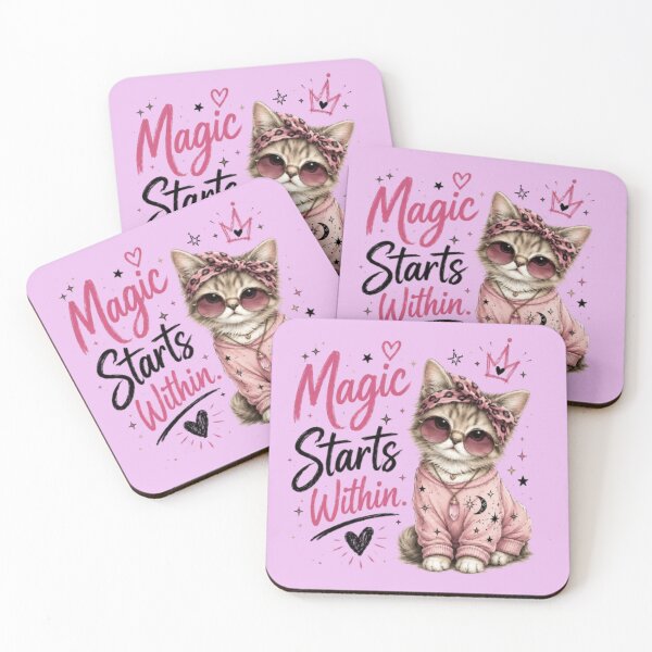 Item preview, Magic Starts Within – Whimsical Cat Fashion Art designed and sold by Dogandesighn.