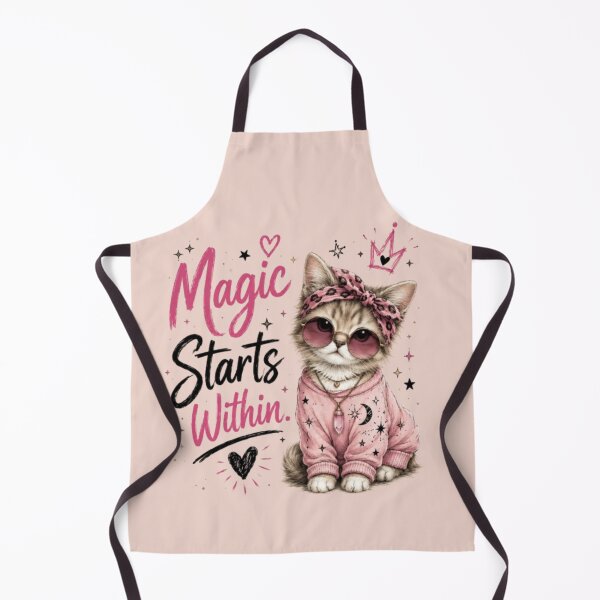 Item preview, Magic Starts Within – Whimsical Cat Fashion Art designed and sold by Dogandesighn.