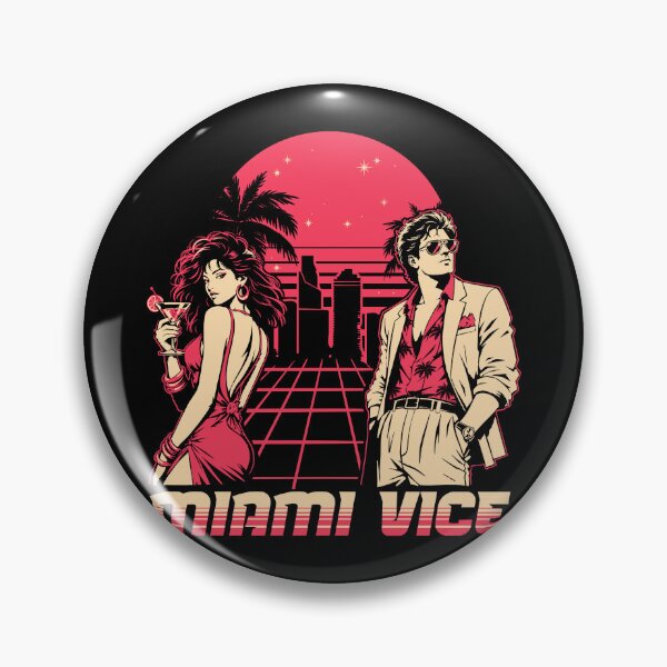 Item preview, Miami Vice Retro 80s Vintage Sunset Synthwave T-Shirt designed and sold by phsycartwork.