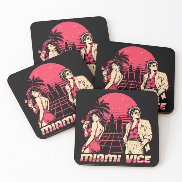 Item preview, Miami Vice Retro 80s Vintage Sunset Synthwave T-Shirt designed and sold by phsycartwork.